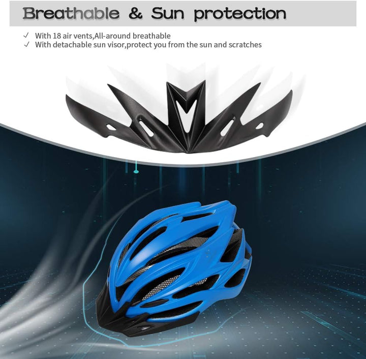ioutdoor Premium Fahrradhelm, CE CPSC Zertifikat, Radhelm mit Abnehmbarer Sonnenblende und Insektenn
