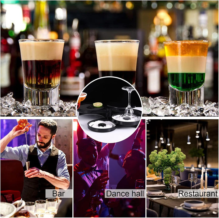 1 Box 3 Tier Bar Margarita Salz Rimmer,Glas Rimmer, Cocktail zubehör,Barkeeper Tool, Salt Box Spice