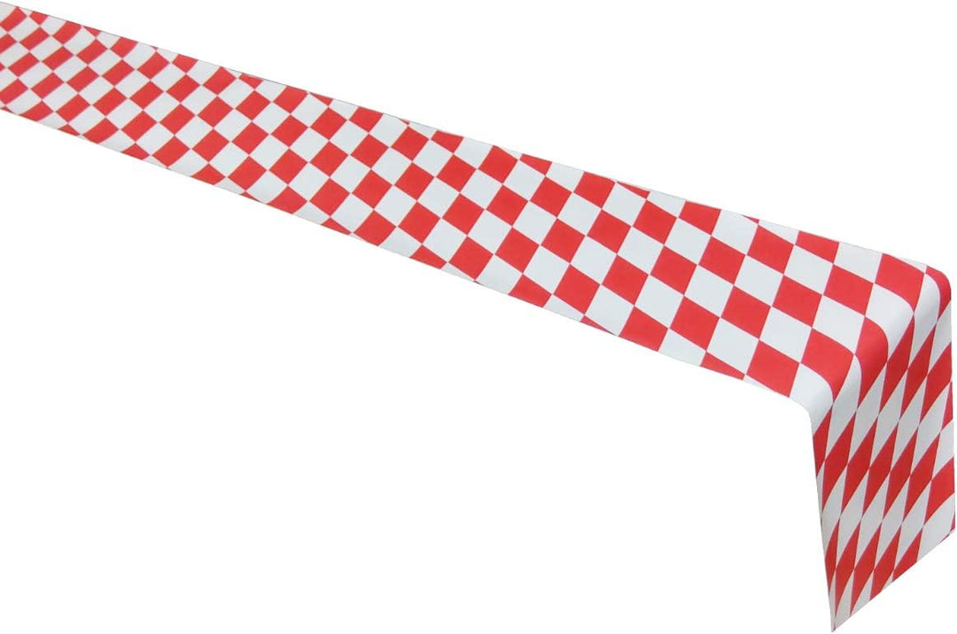 Papier Tischläufer 50m x 0,20m Raute rot-weiss Raute Rot-weiss 50 m x 0,20 m, Raute Rot-weiss 50 m x