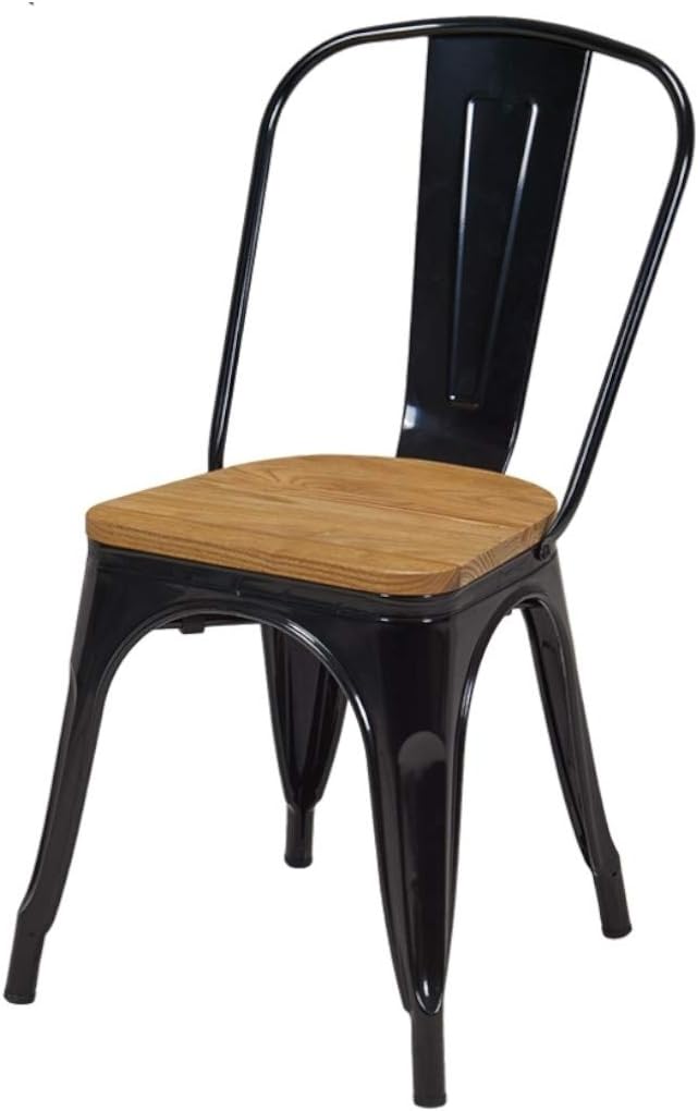 Duhome Metallstuhl Bistrostuhl aus Eisen Esszimmerstuhl mit Rückenlehne, Stapelbare Küchenstühle, Sc