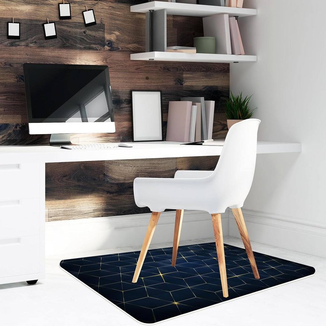 HUBDECO Flexible Schutzmatte aus Strapazierfähigem Printfloor - Schutzunterlage Unter Sessel, Stuhl