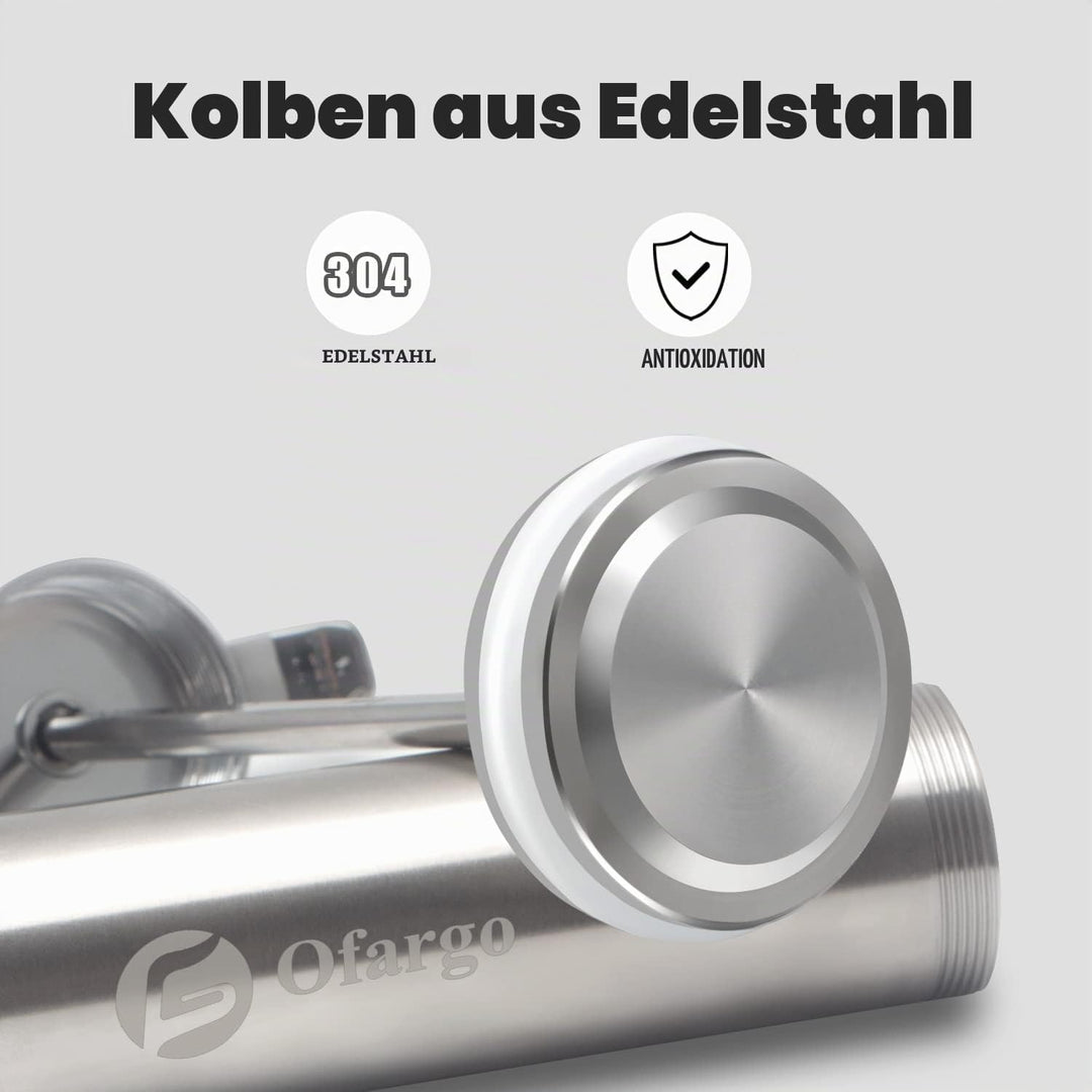 Ofargo Edelstahl Fleischspritze mit 3 Marinaden-Injektor-Nadeln für BBQ Grill Smoker, 57 g grosse Ka