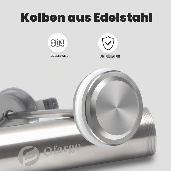 Ofargo Edelstahl Fleischspritze mit 3 Marinaden-Injektor-Nadeln für BBQ Grill Smoker, 57 g grosse Ka