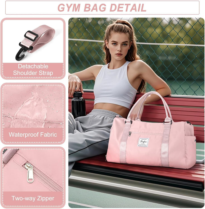 HYC00 Sport Duffel Bag Damen Herren,Sporttasche mit Nassfach &amp; Schuhfach Reise Duffel Bags Übernacht