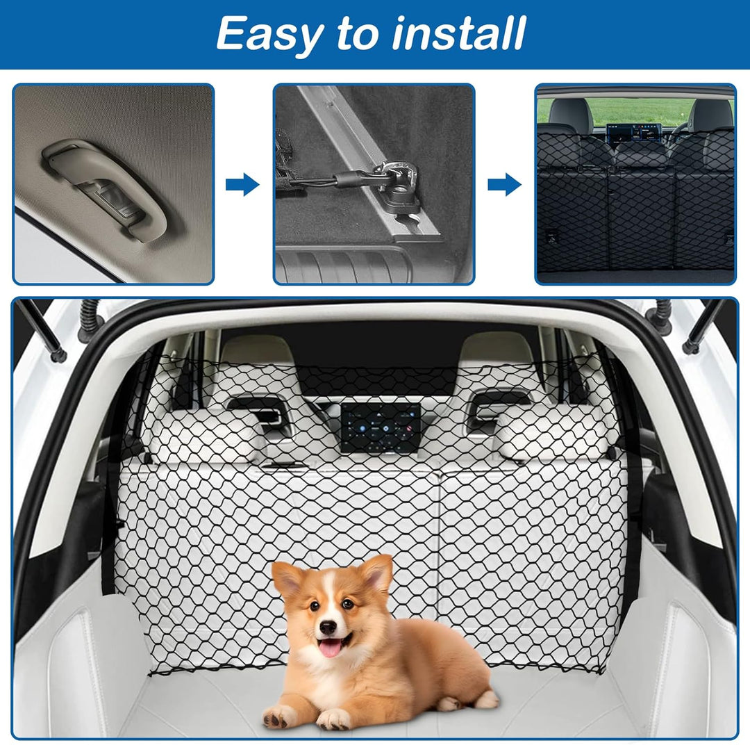 120 * 70CM Hunde Auto Netz Hundegitter Auto Hundeschutznetz Auto Hunde-Auto-Trennnetz Haustier-Trenn