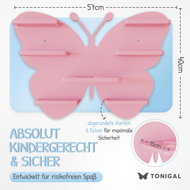 Tonie Regal Schmetterling mit Platz für bis zu 35 Tonie Figuren, Toniebox & Ladestation I Magnetisch