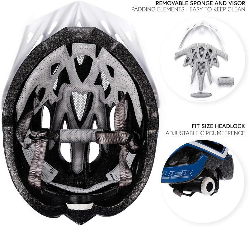 meteor® Fahrradhelm GRUVER Herren Damen Kinder-Helm MTB rollerhelm mädchen kinderfahrradhelm für Dow