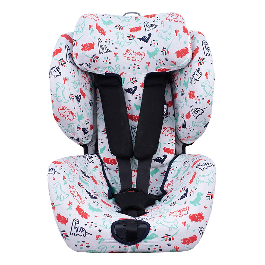 JYOKO KIDS Baumwollbezug kompatibel mit Maxi Cosi Recaro Zero, I-Size (Dino Party, Autositzbezug) Di