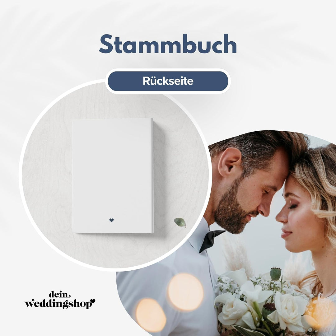 Stammbuch zur Hochzeit Standesamt - Stammbuch der Familie - Familienstammbuch inkl. Einleger - Water