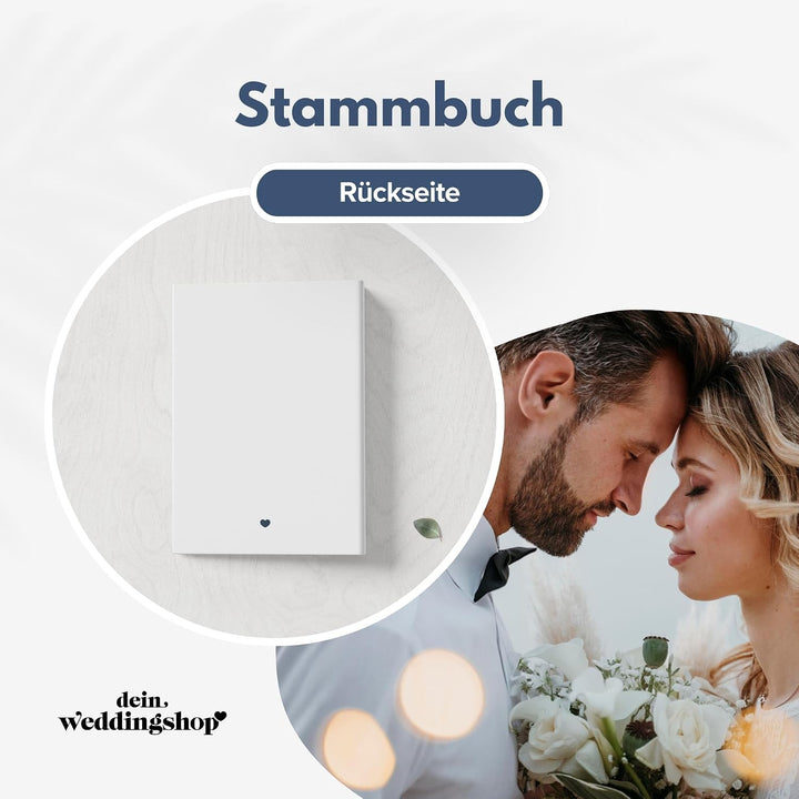 Stammbuch zur Hochzeit Standesamt - Stammbuch der Familie - Familienstammbuch inkl. Einleger - Water