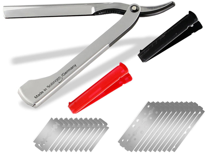 Solinger Rasiermesser Rasier-Set für Männer mit Wechselklingen Made in Germany Bartpflege Messer mit