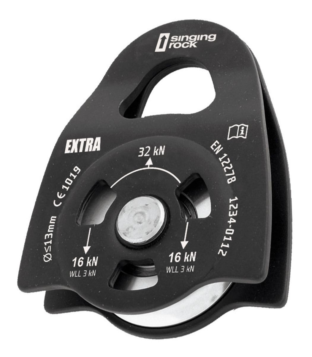 Umlenkrolle Extra Roll - Singing Rock Schwarz, Schwarz