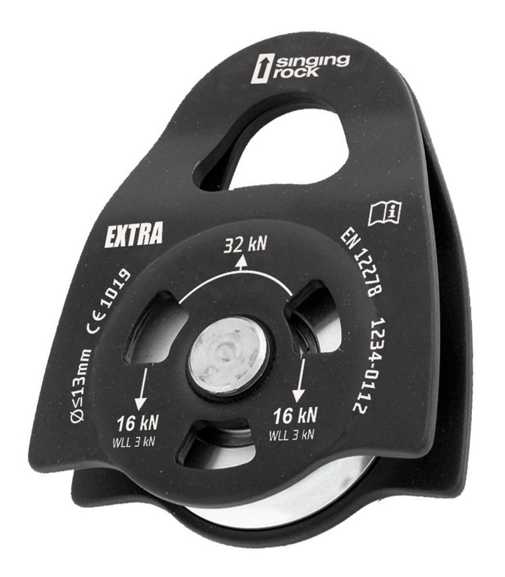 Umlenkrolle Extra Roll - Singing Rock Schwarz, Schwarz