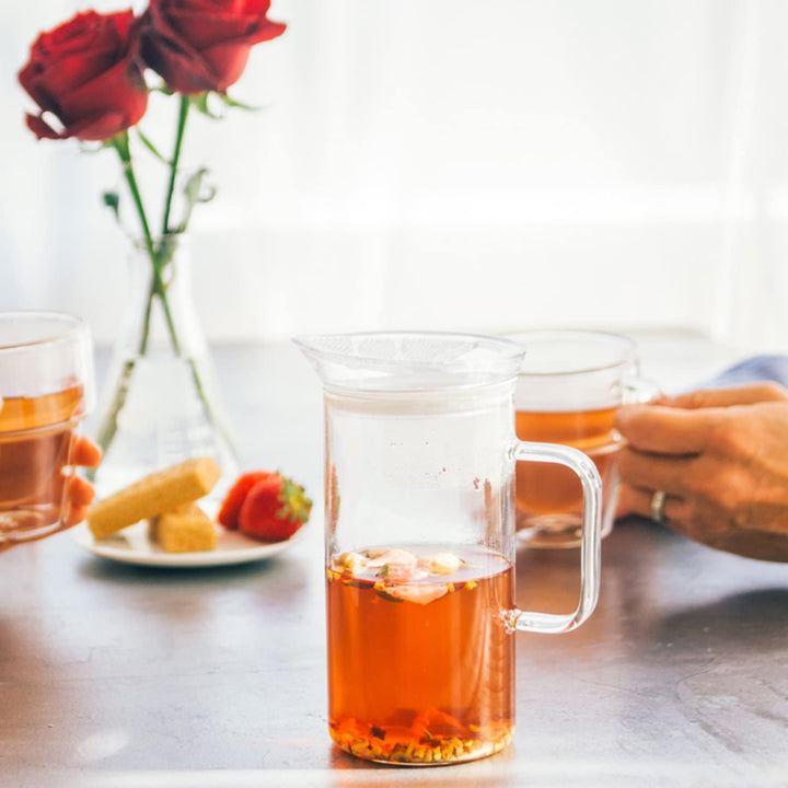 Hario Simply Hario Teekocher aus Glas, 400 ml Glass Tea Maker 400ml, Glass Tea Maker 400ml