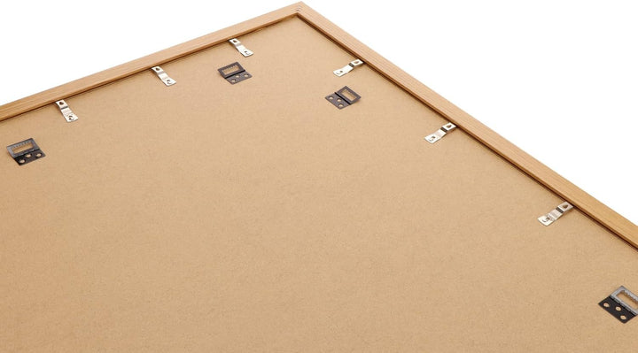 ACAZA A1 Bilderrahmen 59,4x84 cm Format Din A1 Warme Eiche, MDF Holz mit bruchsicherem Acrylglas, fü