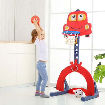 Kinder Basketballständer Höhenverstellbar von 124 bis 178 cm| Basketballanlage mit Einstellbare |Bas