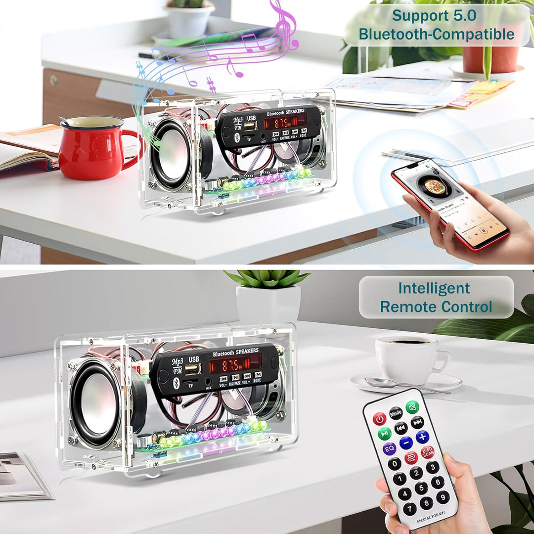 DIY Elektronik Löten Bausatz, FM Radio Bluetooth Lautsprecher Kit, Fernbedienung Music Player Projek