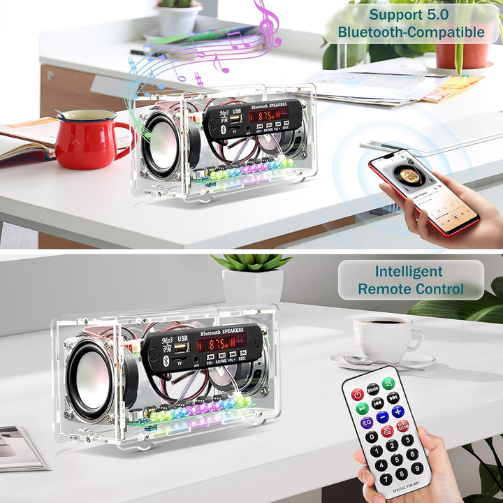 DIY Elektronik Löten Bausatz, FM Radio Bluetooth Lautsprecher Kit, Fernbedienung Music Player Projek