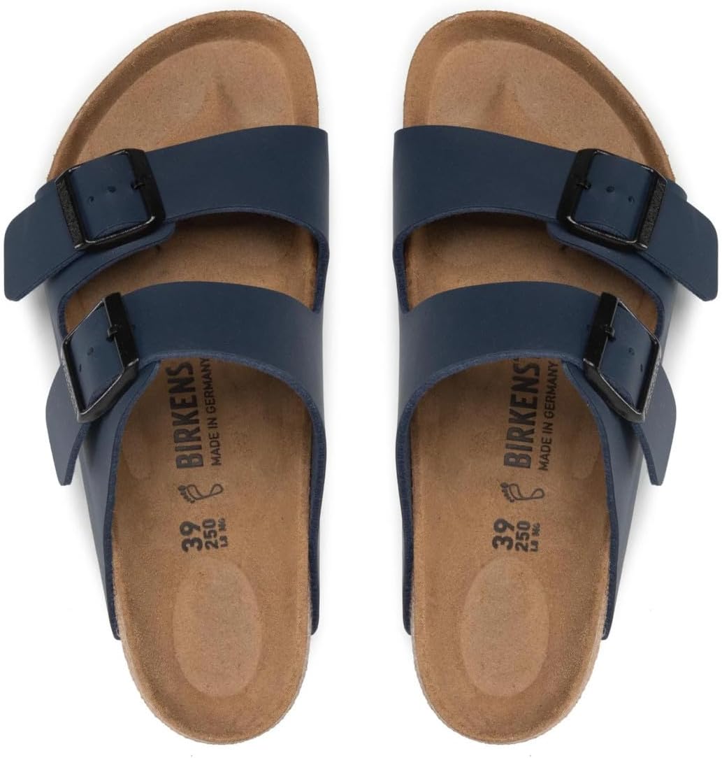 Birkenstock Classic Arizona Vegan Unisex-Erwachsene Pantoletten 42 EU Blau, 42 EU Blau