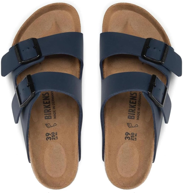 Birkenstock Classic Arizona Vegan Unisex-Erwachsene Pantoletten 42 EU Blau, 42 EU Blau