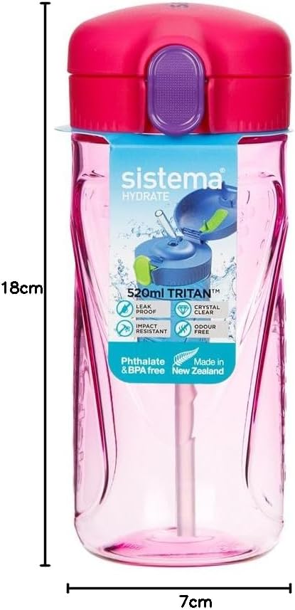 Sistema Quick Flip Flasche, 520 ml, Rosa