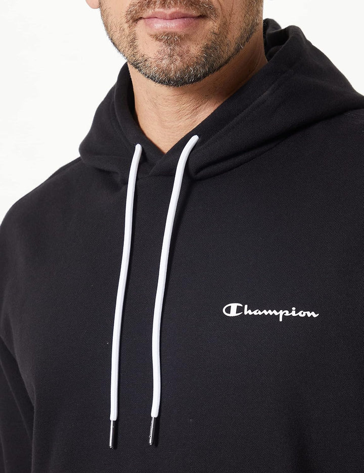 Champion Herren American Classics Small Script Logo Kapuzenpullover M Schwarz, M Schwarz