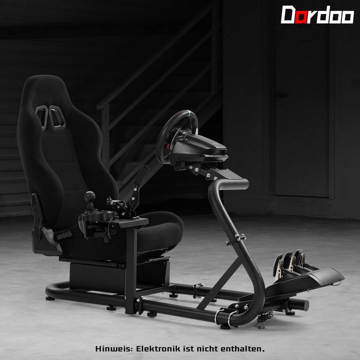 Dardoo Racing Simulator Cockpit mit verstellbarem Sitz Fit für Logitech/Thrustmaster/Fanatec G923 G2