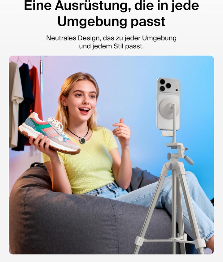 Belkin Stage Creator Kit, Vlogging-Kit, Stativ für Smartphone, magnetische Handyhalterung, Zwei kabe