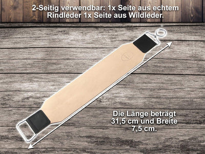 Vater Herren Geschenk Rasiermesser Set Anfänger mit Solingen Paste und extra Breitem Profi Streichri