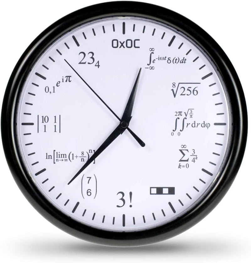 getDigital Matheuhr Wand Mathe-Uhr-Verschlüsselte Wanduhr mit vielfältigen Mathematik Aufgaben-Kreat
