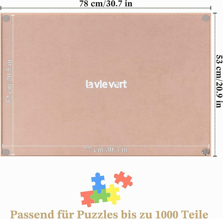 Lavievert tragbares Puzzle Brett aus Holz mit staubdichter Abdeckung, Puzzlematte, Puzzle Aufbewahru