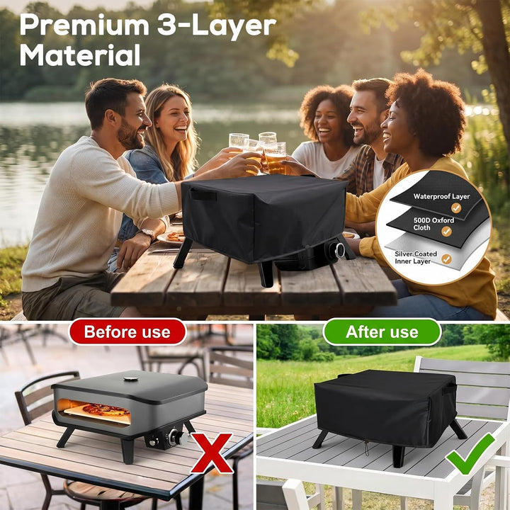 Pizzaofenabdeckung für Cozze 90347 XXL 17" Gas Pizzaofen, Wetterfeste & staubfeste Grillabdeckung au