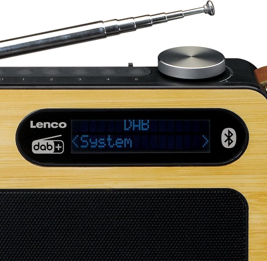 Lenco PDR-040 - Tragbares DAB+ Radio - FM Radio - mit Bluetooth - integrierter Akku mit 2000mAh - 3