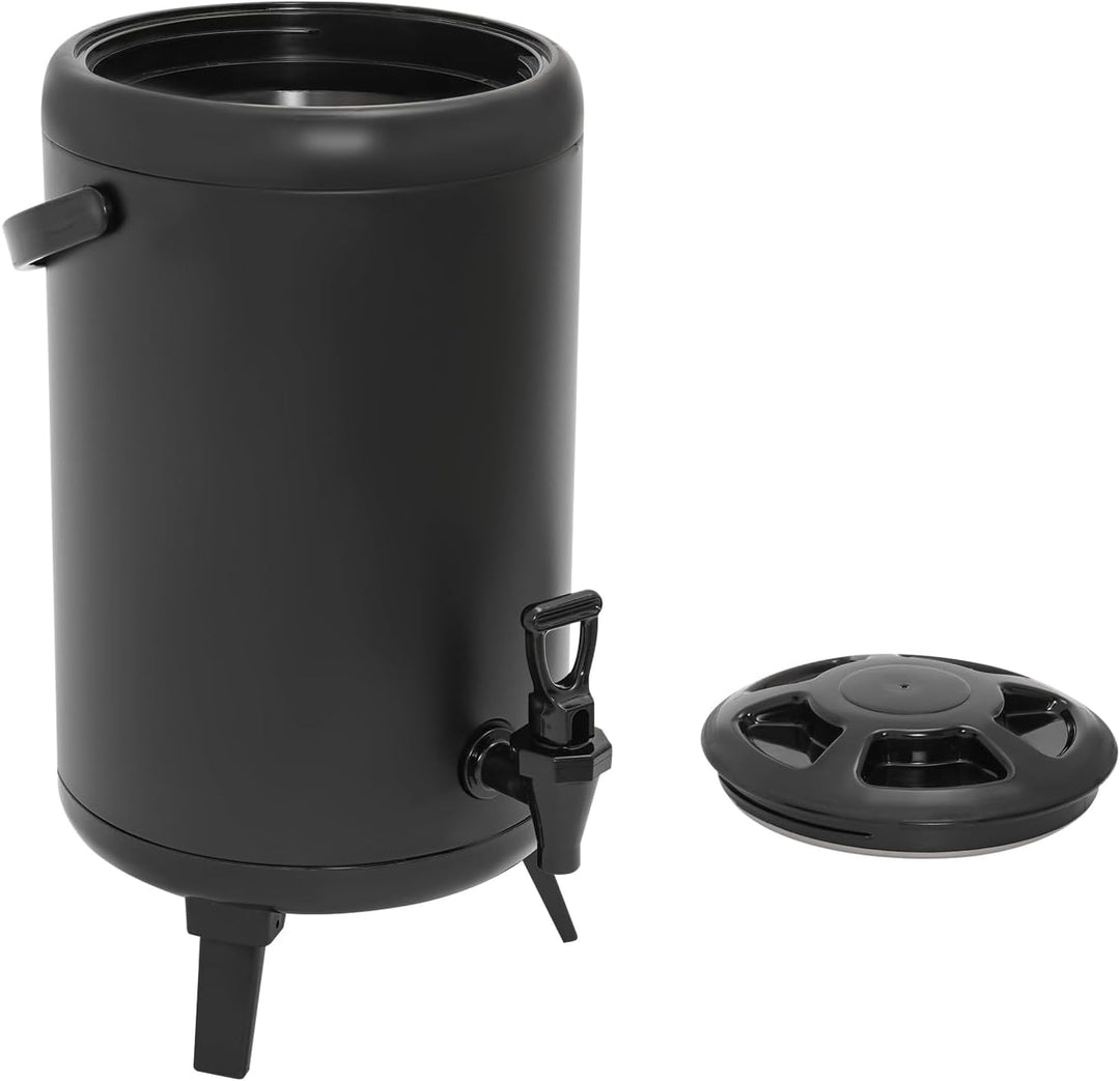 10L Isolierter Getränkespender Edelstahl mit Zapfhahn Gastro Transport Thermobehälter für Heisse&amp;Kal