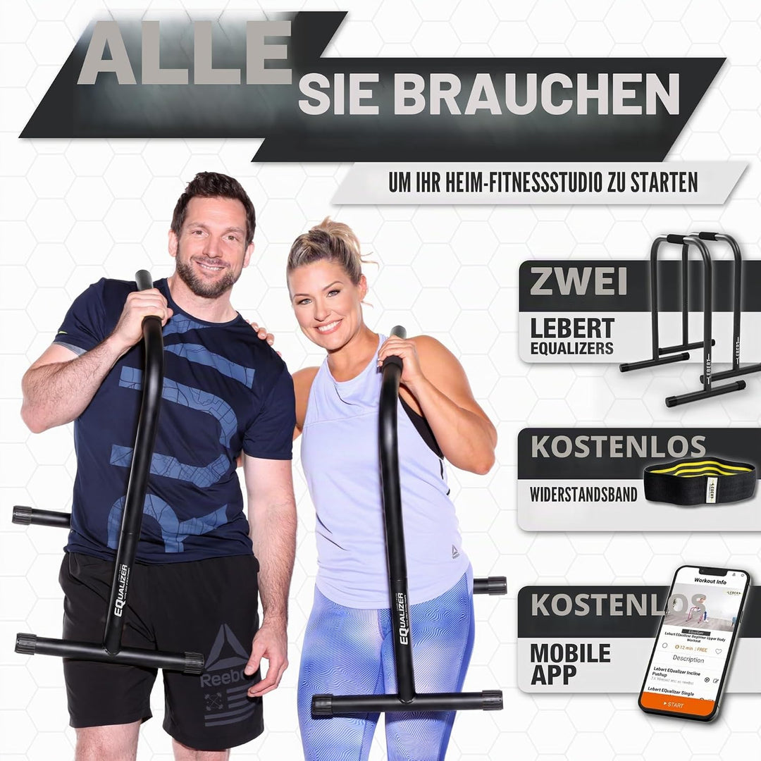 Lebert Fitness Equalizer mit Resistance Band Black -