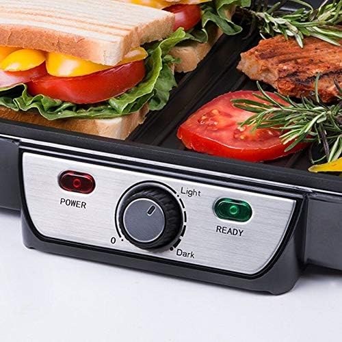 TZS First Austria Elektro-Tischgrill | Grillplatte für Fleisch & Gemüse | Kontaktgrill mit Antihaftb