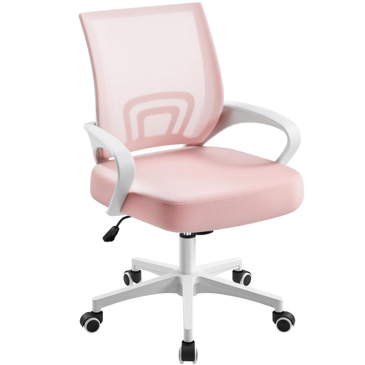 Yaheetech Bürostuhl Ergonomisch, Schreibtischstuhl mit Netzbespannung und Armlehnen, Drehstuhl aus M