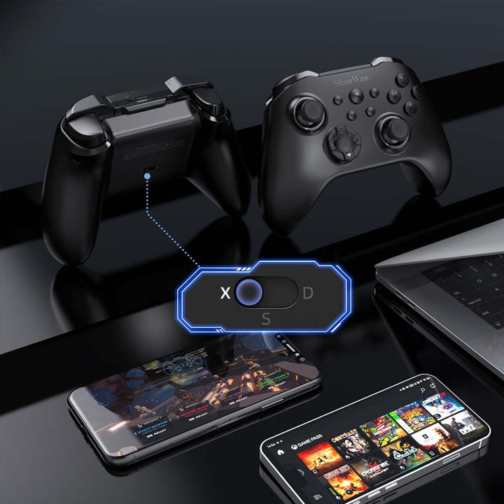 ShanWan Wireless Controller für Windows- PC, Android, iPhone, Android, Switch, Steam, Gamepad 2.4G B