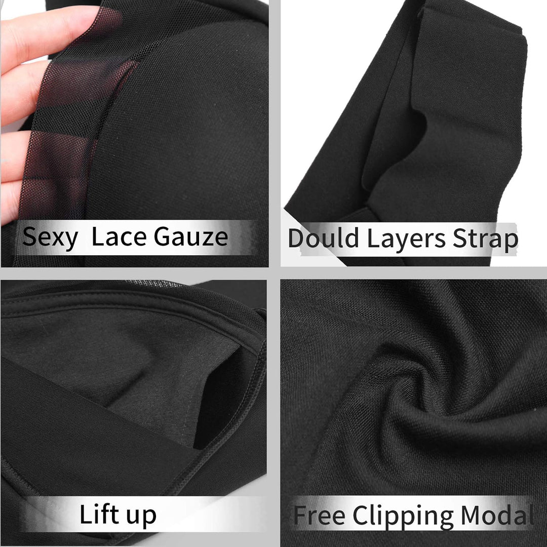 WOWENY Damen Komfort BHS Ohne Bügel Zero Feel Bralette für Frauen, Weich und Bequem T Shirt Schlaf B