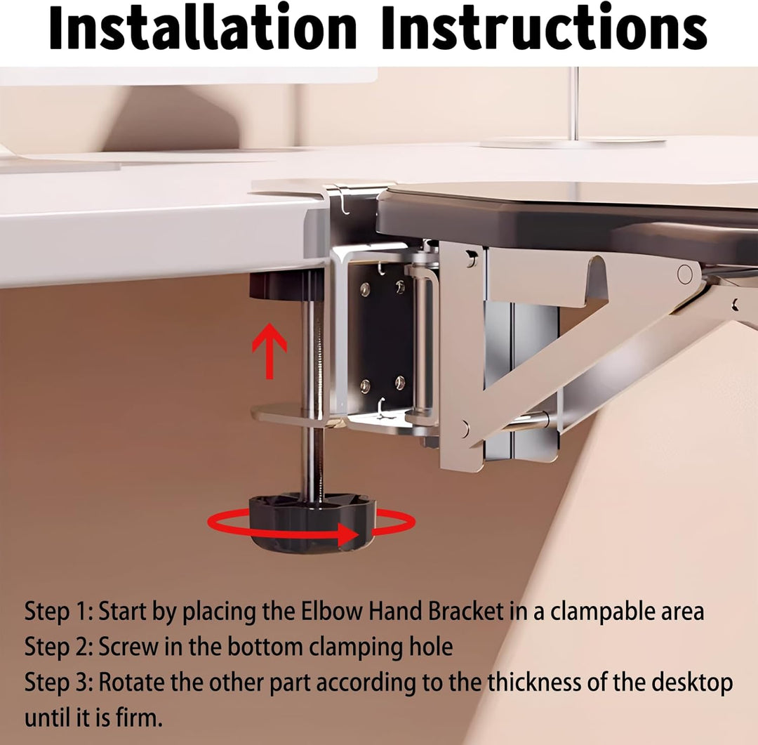 Ergonomische Verstellbare Armauflage, 90° Faltbare & 180° Drehbare Armauflage Schreibtisch Extender,