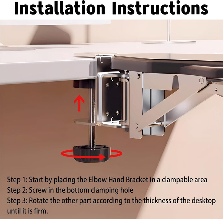 Ergonomische Verstellbare Armauflage, 90° Faltbare & 180° Drehbare Armauflage Schreibtisch Extender,