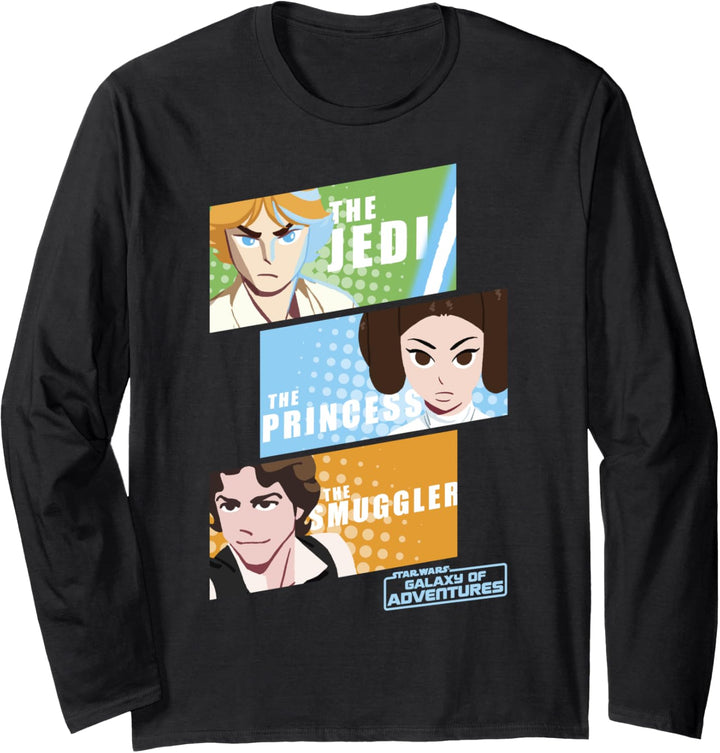 Star Wars Group Shot The Hero's Cartoon Panels Langarmshirt