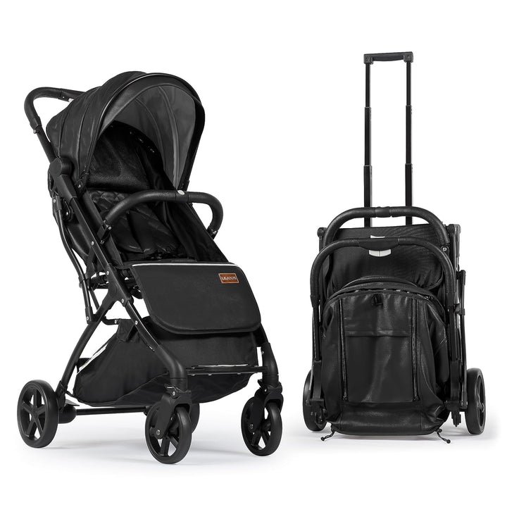 Kinderwagen, leichter faltbarer Reisebuggy mit 5-Punkt-Gurt, verstellbarer Rückenlehne und übergross
