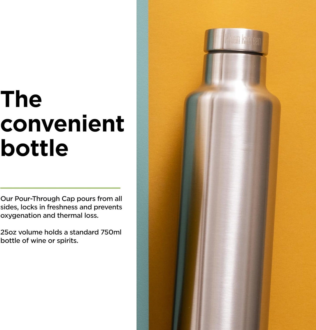 Klean Kanteen Herren Classic Vi Trinkflasche Einheitsgrösse Brushed Stainless, Einheitsgrösse Brushe