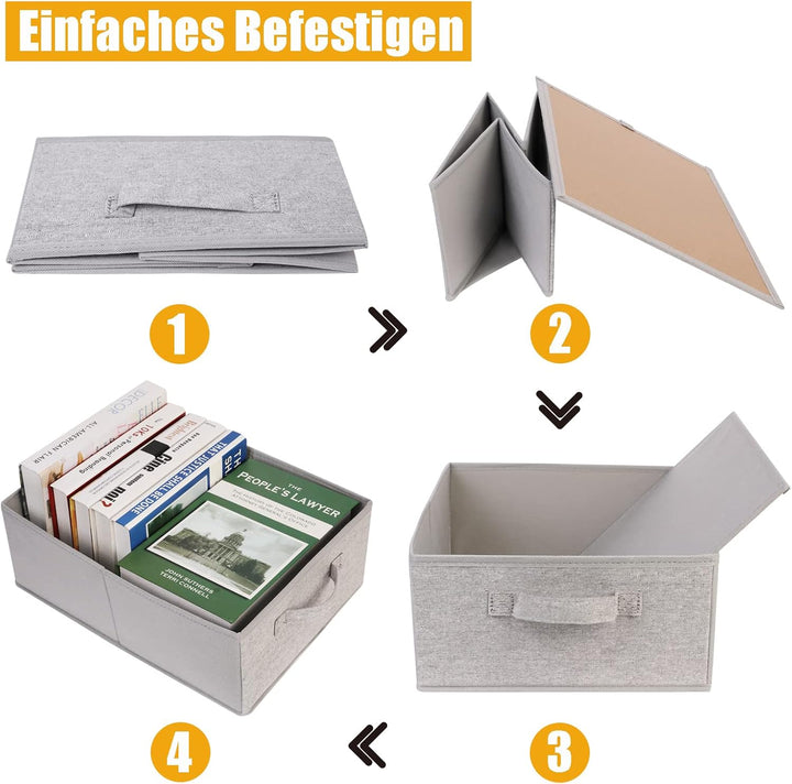 OVAKIA Faltbar Aufbewahrungsboxen Stoff, Schrank Schubladen Organizer Ordnungssystem für Garderobe K