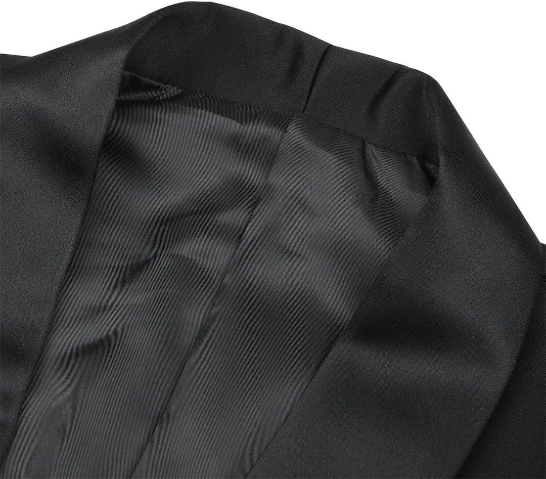 Sliktaa Herren Anzug 3 Teilig Slim Fit Reihe Einfarbig Stoff Business Shawl Kragen Klassisch Tunika