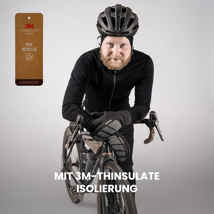 GripGrab Ride Winddichte Deep Winter 3-Finger Lobster Fahrradhandschuhe Warme Gel Gepolsterte Fahrra