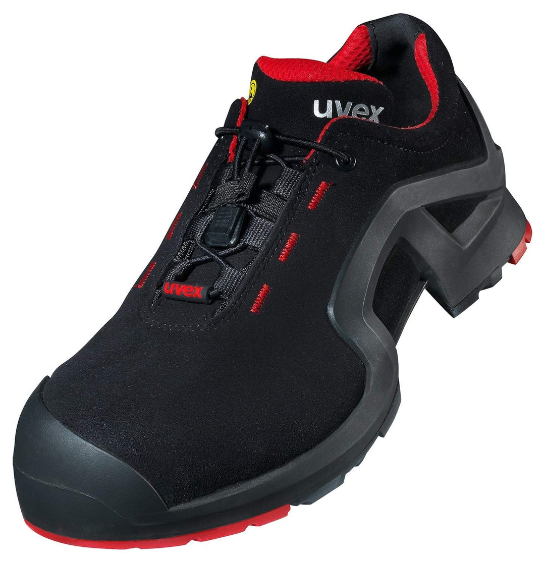 Uvex 1 X-Tended Support Arbeitsschuhe - S3-Sicherheitsschuhe für Damen &amp; Herren - Rot-Schwarz 47 EU
