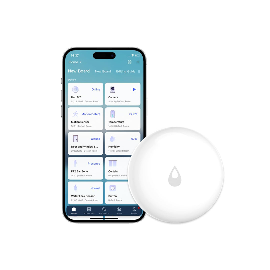 Aqara Wassermelder, Erfordert Aqara Hub, Wassersensor Drahtloser Flutdetektor für Alarmanlage und Sm