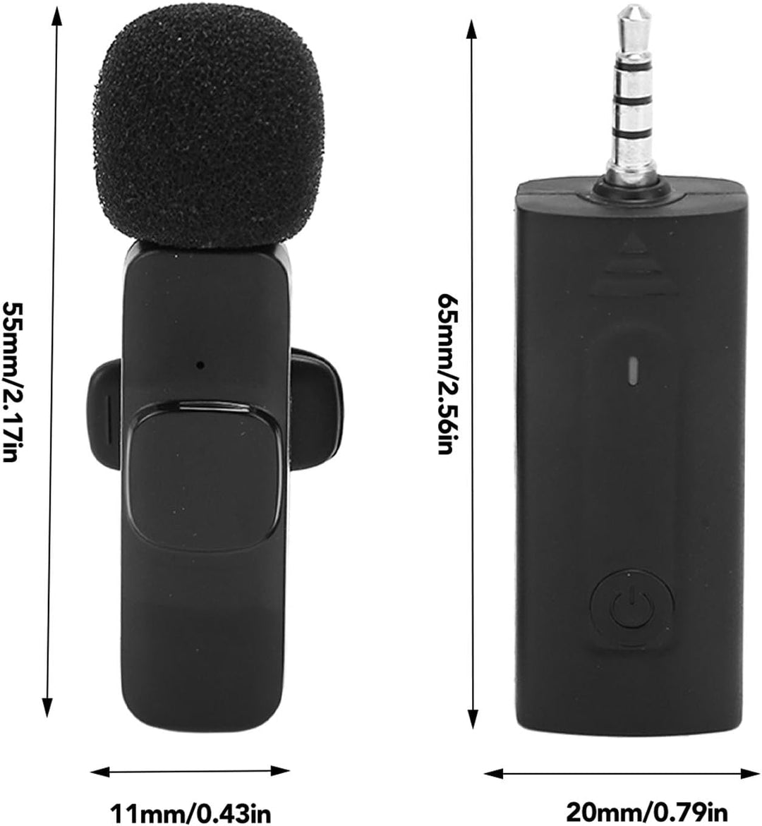 Kabelloses Lavalier Mikrofon, 3,5 mm Loch, Professionelle Automatische Geräuschunterdrückung, Live W